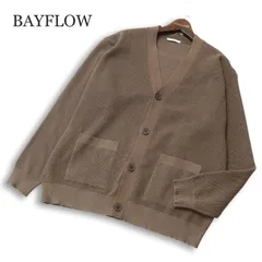 23SS★ BAYFLOW ベイフロー 通年 Vネック ニット★ カーディガン 羽織り Sz.3 メンズのサムネイル