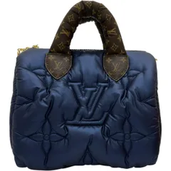 【LOUIS VUITTON/ルイ・ヴィトン】LVピロー スピーディ・バンドリエール25 M21061 ショルダーバッグ RFIDタグ ナイロン メタリックブルー/ブラウン/ゴールド金具 レディース 【中古】【真子質店】