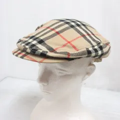 バーバリーズ Burberrys ノバチェック柄 ハンチング キャップ 帽子 M ベージュ ウール100％ 正規品のサムネイル