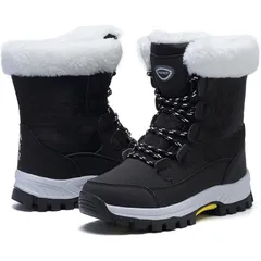 【数量限定】[todaysunny] スノーブーツ レディース スノーシューズ 防寒靴 冬用ブーツ 裏起毛 ボア 暖かい 防寒ブーツ 綿靴 冬靴 防水 防滑 Winter Snow Boots ハイカット アウトドア トレッキングシューズ 登山靴 雪靴