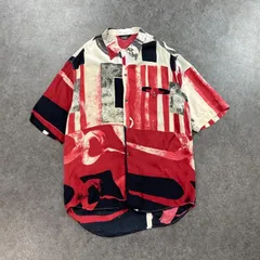 イタリア製 90s Vintage GLACOMO ARGENTO ジャコモアルジェント 半袖シャツ 柄シャツ デザイン 総柄 レーヨン ヴィンテージ ビンテージ メンズのサムネイル