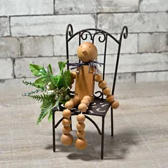 アイアン製 ミニチュア ドールチェア ダークブラウン Brown Rustのサムネイル