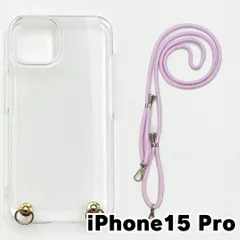 【新品未使用】iPhone15 pro ケース(ストラップカラー：ライトピンク) ストラップホルダー クリア スマホショルダー ストラップ 斜めがけ 透明 zcase-strap25-ip15pro-lpk