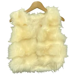 【中古】　ファーベスト　レイヤード　ボア　無地　フェイクファー　古着　/2204