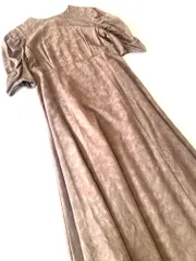 美品 OPAQUE.CLIP オペークドットクリップ 定価8789円 ボタニカルジャカード ワンピース size40/L/茶 ■◆レディース