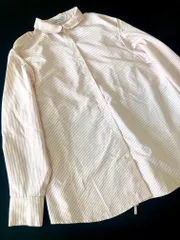 美品 NICECLAUP ナイスクラップ Backドロストブラウス ブラウス シャツ sizeF/白ｘピンク ■◆レディース