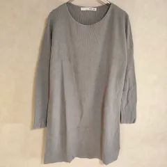 evam eva コットンペーパー E201K028 チュニック  ニット グレー レディース エヴァムエヴァ【中古】4-0208M△のサムネイル