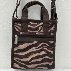 LeSportsac ゼブラ柄 ハンドバッグ べっ甲調ハンドル - メルカリ