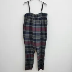 thiE H152FW02 マドラスチェック オーバーオール サイズ1 パンツ サロペット ネイビー レッド レディース シー【中古】4-0906M♪のサムネイル