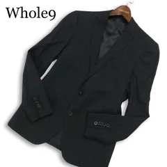 Whole9 NICOLE ニコル 通年 総裏★ デザイン ストライプ スリム テーラード ジャケット Sz.46 メンズ 黒のサムネイル