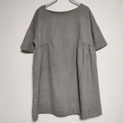 GALLEGO DESPORTES ウールチュニック サイドギャザー 半袖 ワンピース グレー レディース ギャレゴ デスポート【中古】4-1127M∞のサムネイル