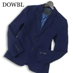 DOWBL ダブル 通年 総裏★ スリム テーラード ジャケット ブレザー Sz.42 メンズ 紺 ネイビーのサムネイル