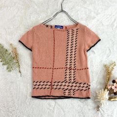 【美品】バーバリーブルーレーベル 半袖 サマーニット ポロシャツ 三陽商会 BURBERRY BLUE LABEL - 三陽商会製☆BURBERRY BLUE LABEL【バーバリー