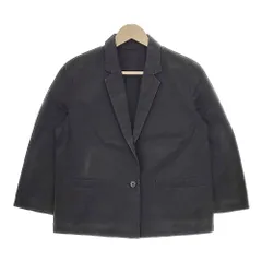 MARGARET HOWELL 578-8120009 WASHED YARN DYE POPLIN テーラードジャケット 濃紺 ネイビー レディース マーガレットハウエル【中古】5-0312M∞