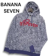 BANANA SEVEN バナナセブン ビッグ ロゴ刺繍★ スウェット パーカー フーディー プルオーバー Sz.M メンズのサムネイル