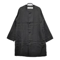 TRAVAIL MANUEL ノーカラーリネンコート 麻 コート チャコールグレー レディース トラバイユマニュアル【中古】5-0405M∞のサムネイル