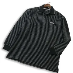 Titleist タイトリスト ゴルフ 通年★ ロゴ刺繍 長袖 ボーダー ポロシャツ Sz.S メンズ 黒のサムネイル