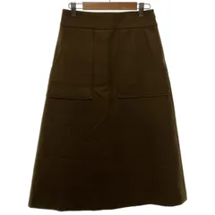 【中古】　MACPHEE　ウールスカート　ミモレ丈　無地　サイドジップ　日本製　古着　/2406のサムネイル