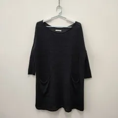 GALERIE VIE コットンニット ワンピース 擬麻加工 チュニック ネイビー レディース ギャルリーヴィー【中古】5-0609M∞のサムネイル