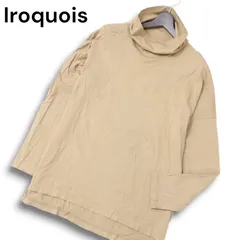 Iroquois イロコイ 通年★ タートルネック コットン ニット セーター カットソー Sz.3 メンズ ベージュのサムネイル