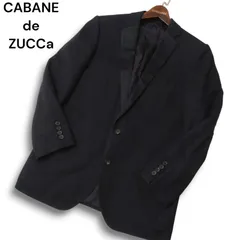 CABANE de ZUCCa カバンド ズッカ 通年★ 総裏 ラペル切替 2B テーラード ジャケット Sz.M　メンズ ネイビー 日本製のサムネイル