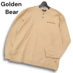 Golden Bear ゴールデンベア ロゴ刺繍★ ヘンリーネック トレーナー Sz.L メンズのサムネイル