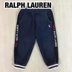良好  RALPH LAUREN ラルフローレン スエットパンツ キッズ ネイビー 紺 刺繍ポニー 18M