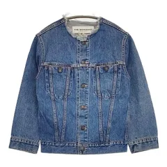THE SHINZONE ノーカラーデニムジャケット 定価30800円 Gジャン デニムジャケット ブルー レディース シンゾーン【中古】5-0911M∞のサムネイル