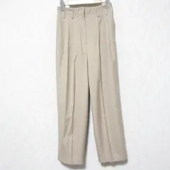 良品 22SS Demi-Luxe BEAMS デミルクスビームス ソフトツイル テーパードパンツ スラックス 64-23-1040-126 36 ベージュ レディース 古着 中古 USED