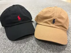 ポロラルフローレン ベースボールキャップ ブラック ベージュ フリーサイズ