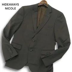 HIDEAWAYS NICOLE ハイダウェイ ニコル 通年 背抜き スリム★ テーラード ジャケット Sz.46 メンズ グレーのサムネイル