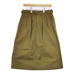MHL. 595-7232502 JAPANESE COTTON LINEN DRILL SKIRT 定価25300円 グルカ スカート カーキ レディース エムエイチエル【中古】5-1228M∞のサムネイル