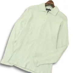 【新品 未使用】 Austin Reed オースチンリード 通年★ 長袖 リブ ストライプ ポロシャツ Sz.M メンズのサムネイル