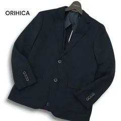 ORIHICA オリヒカ 通年 背抜き RELAX ストレッチ★ テーラード ジャケット ブレザー 紺ブレ Sz.165cm メンズ ネイビー