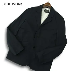 BLUE WORK ブルーワーク トゥモローランド 通年 総裏 コットン ツイル★ テーラード ジャケット Sz.XS　メンズ ネイビーのサムネイル