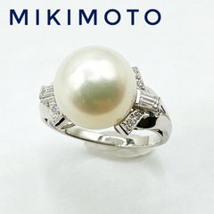 超美品】ミキモトパールリング8.9mm pt950 7号 ダイヤ0.51ct - メルカリ