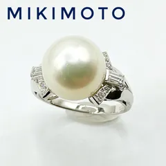 美品🌻MIKIMOTO パール 10.6mm プラチナ リング 約9.5号 Yのサムネイル