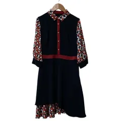 美品 LOVELESS ラブレス シャツワンピース サイズ36 ネイビー レディース 古着 中古 USED