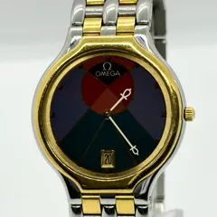 OMEGA オメガ デビル シンボル ユニークダイヤル QZ レディース K18YG SS コンビ 腕時計 稼働品