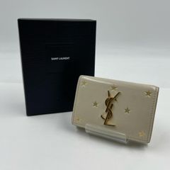 SAINT LAURENT 二つ折り財布 ホワイト キルティング - メルカリ