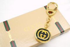 希少 美品 グッチ ヴィンテージ キーホルダー シェリーライン オールド