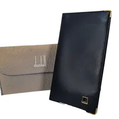 S-30 美品 dunhill ダンヒル 財布 長財布 札入れ カード入れ 二つ折り ブラック レザー 保存袋 286-1-260410 56-9