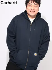 パーカー 長袖 メンズ 大きいサイズ 裏起毛 フルジップ スウェット Carhartt  (カーハート)