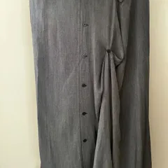 ヨウジヤマモト Yohji Yamamoto 変形ドレープ ロングスカート グレー レーヨン100％ 日本製のサムネイル