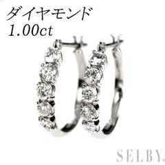 JF3☆高級 ダイヤモンド1ct プラチナ ピアス - メルカリ