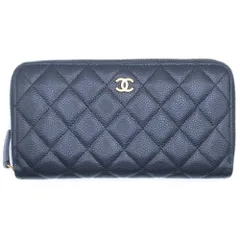CHANEL (シャネル) クラシック ロングジップウォレット 長財布 カードケース ブラック キャビアスキン AP0242 ゴールド金具