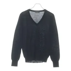 Alexander McQueen (アレキサンダーマックイーン) ロゴパッチ Vネックセーター ニット ブラック KRQN-HA-1008のサムネイル