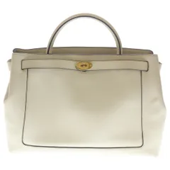 Mulberry (マルベリー) イズリントン レザー 2WAY ハンド ショルダーバッグ ゴールド金具 アイボリーのサムネイル
