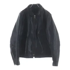 VANSON (バンソン) カウレザー シングルライダースジャケット ブラック