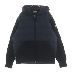 MONCLER (モンクレール) 25AW CARDIGAN TRICOT J20919B00031 ウール カシミヤ混 ジップアップニット切替ダウンジャケット ブラックのサムネイル